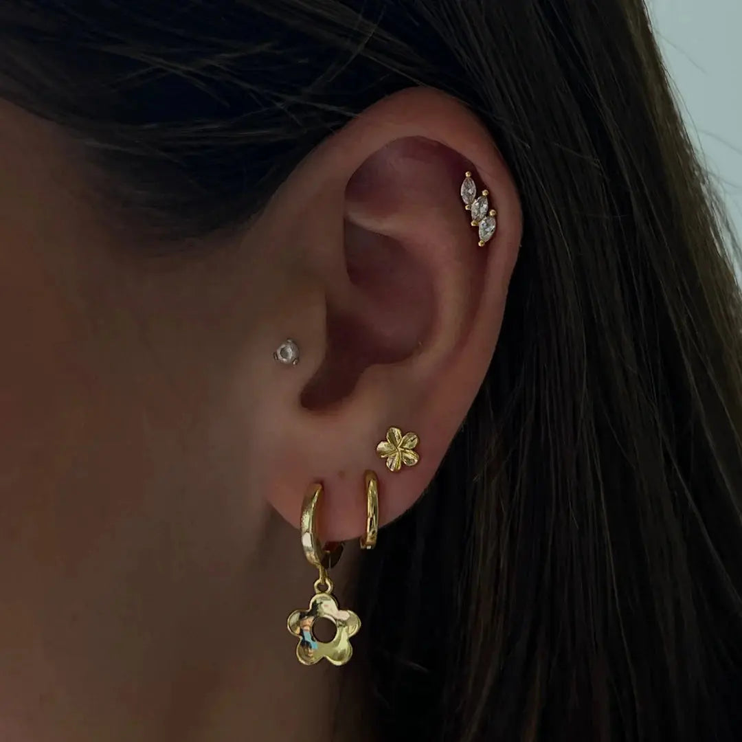 Hibiscus Earrings EVRY JEWELS