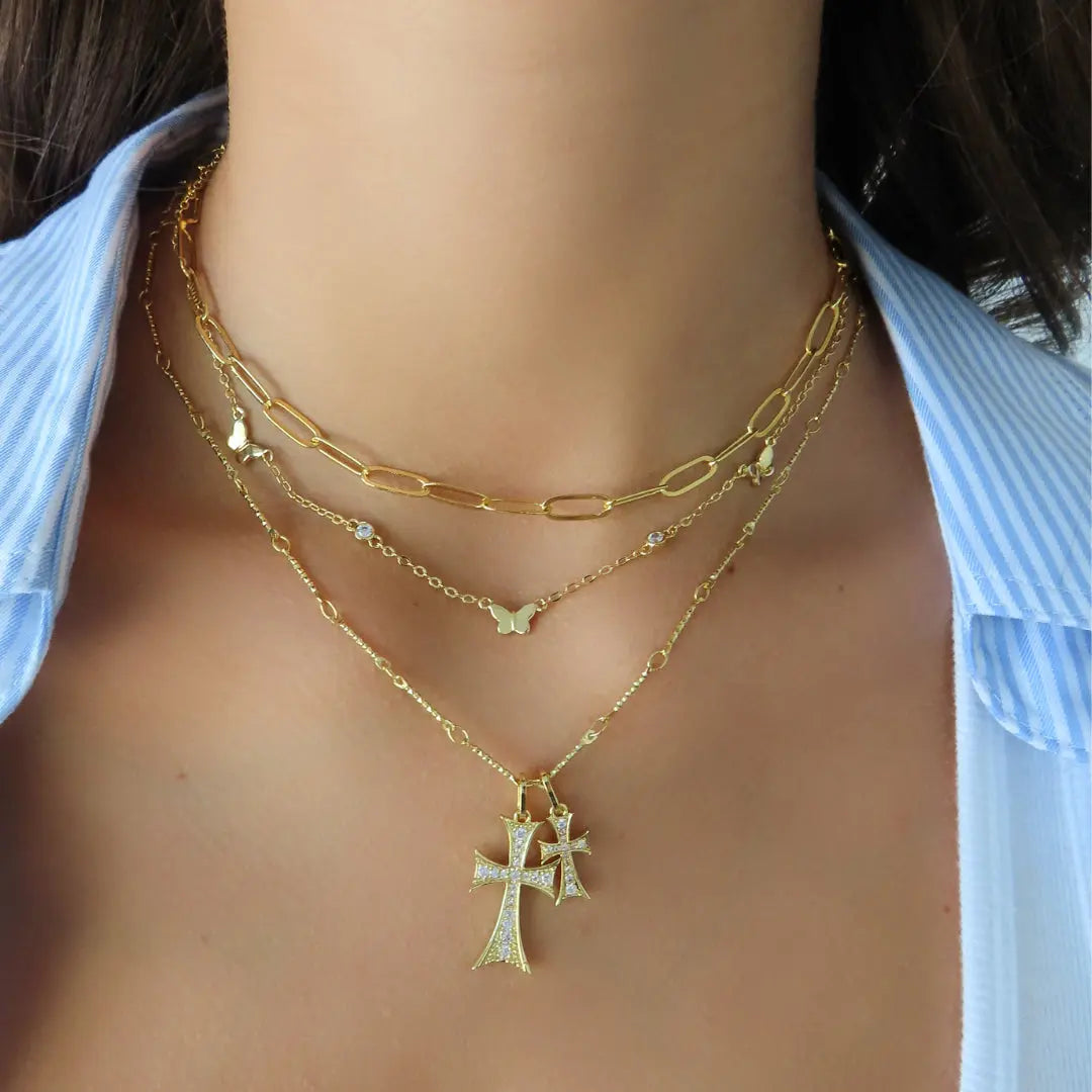 Double Cross Me Necklace My Store