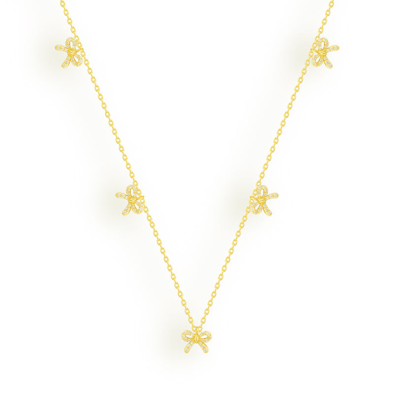 Gilded Bow Necklace